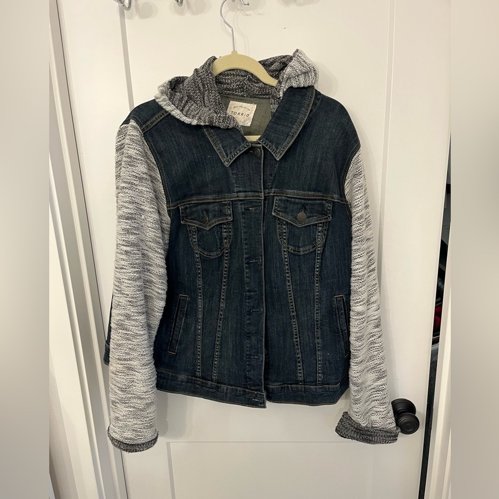 Torrid hooded denim hooded jacket